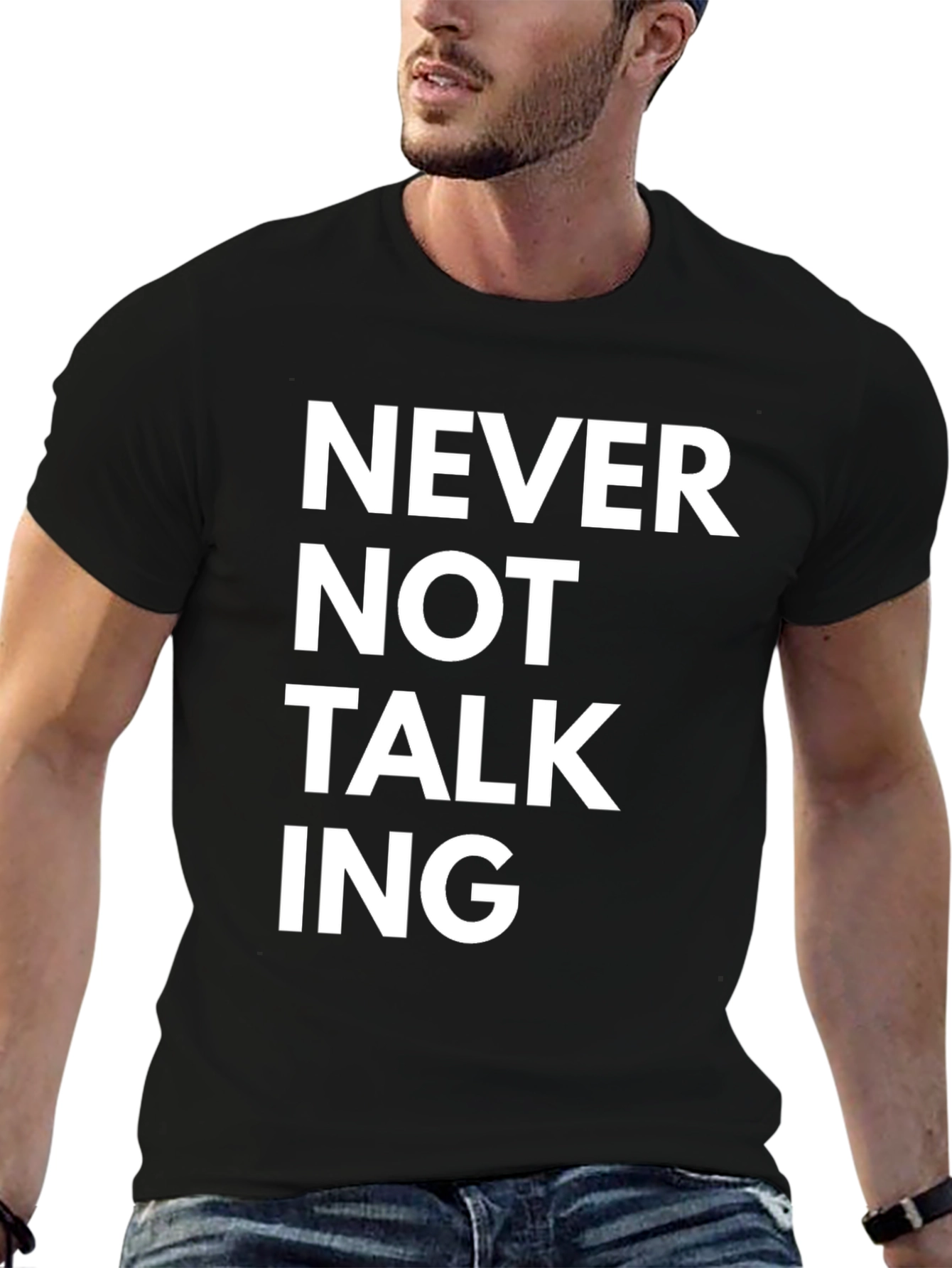 Black Never Not Talking Graphic Tee view 6