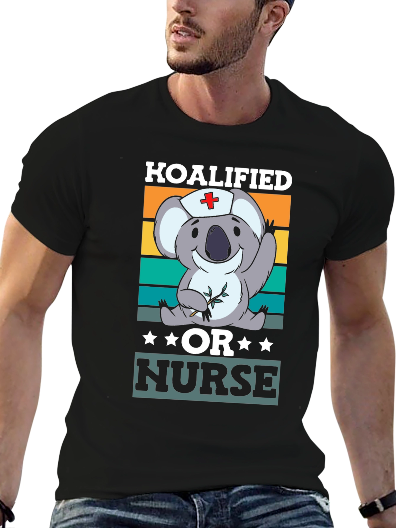 Black Koalified Nurse Graphic T-Shirt view 6