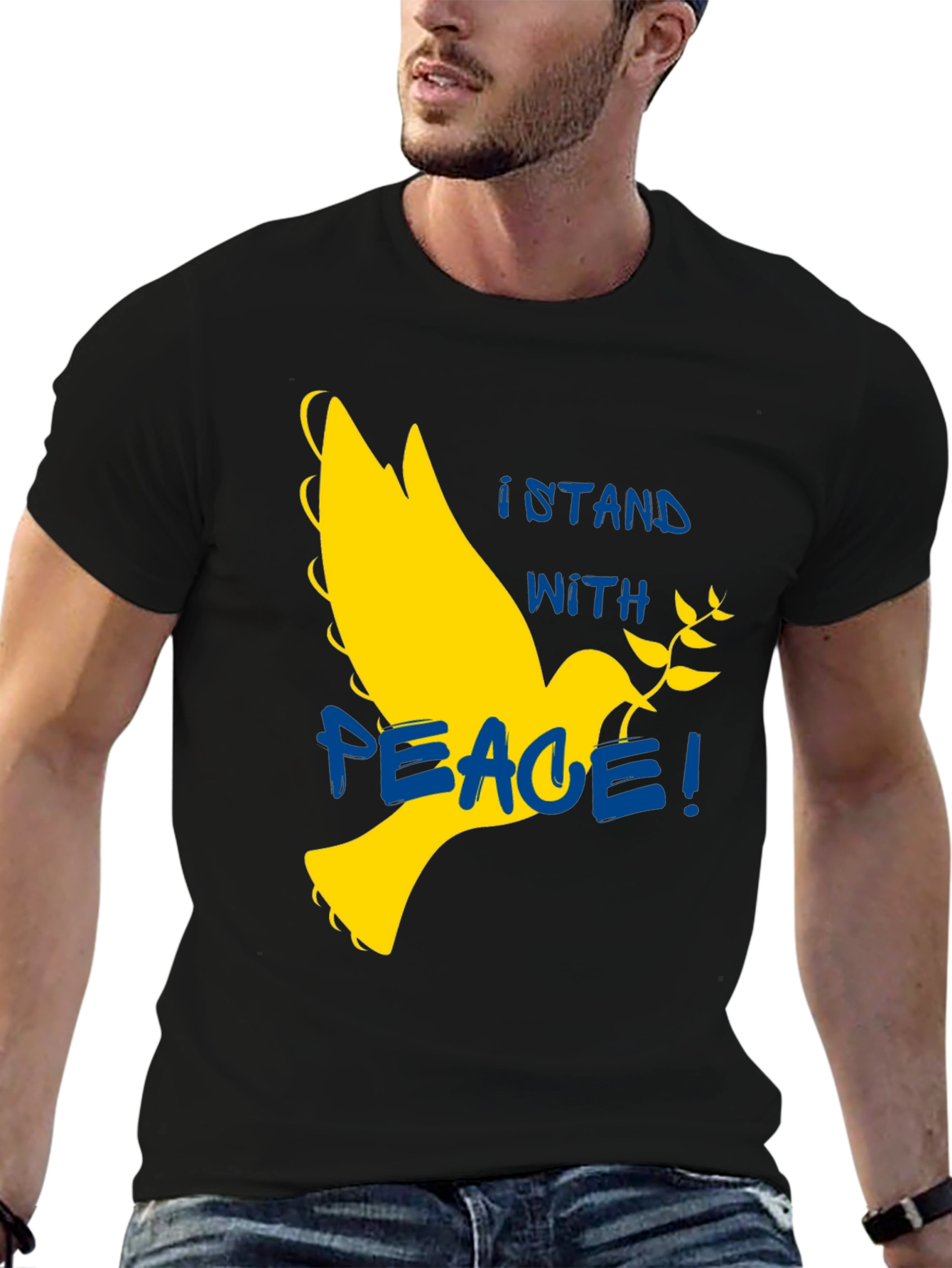 Black Stand With Peace T-Shirt view 6