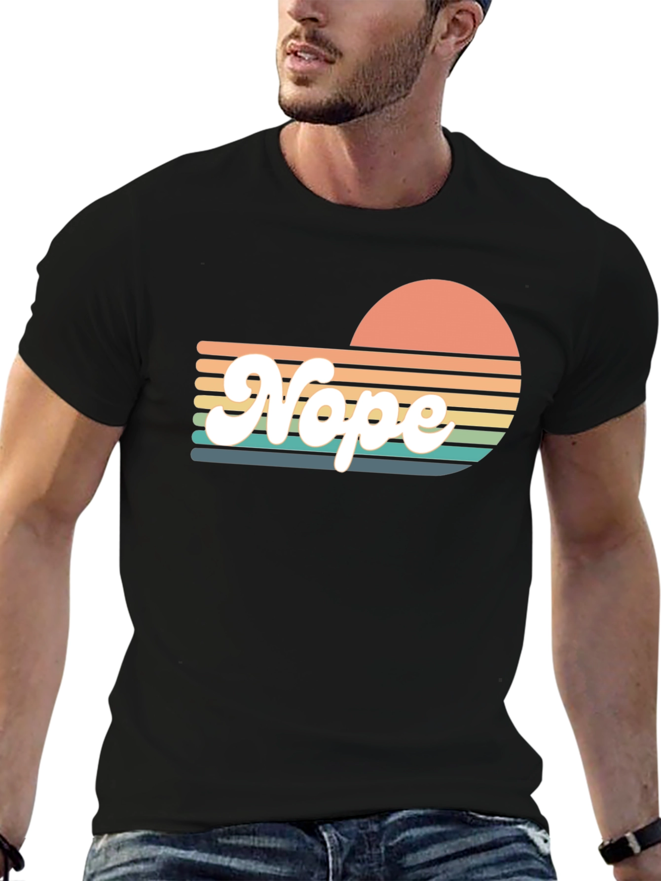 Retro Nope T-Shirt - Sunset Vibes - 6