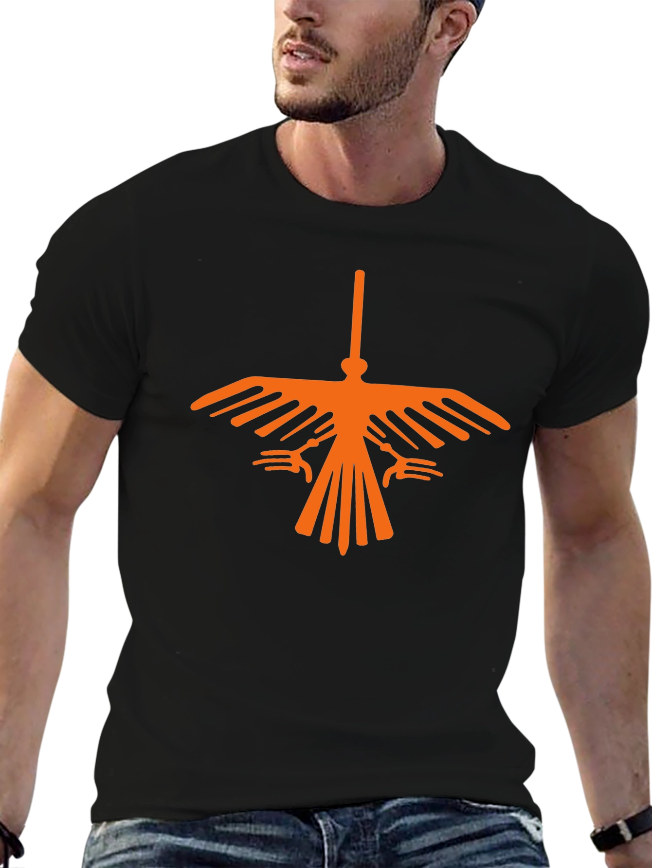 Black Nazca Lines Condor Graphic Tee view 6