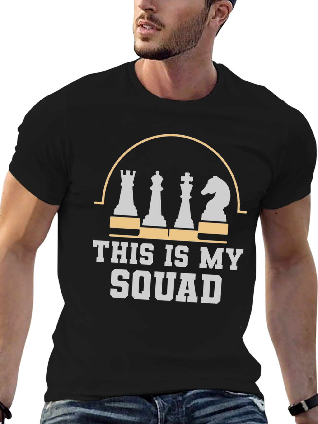 Black Chess Squad T-Shirt - Unique Design view 6