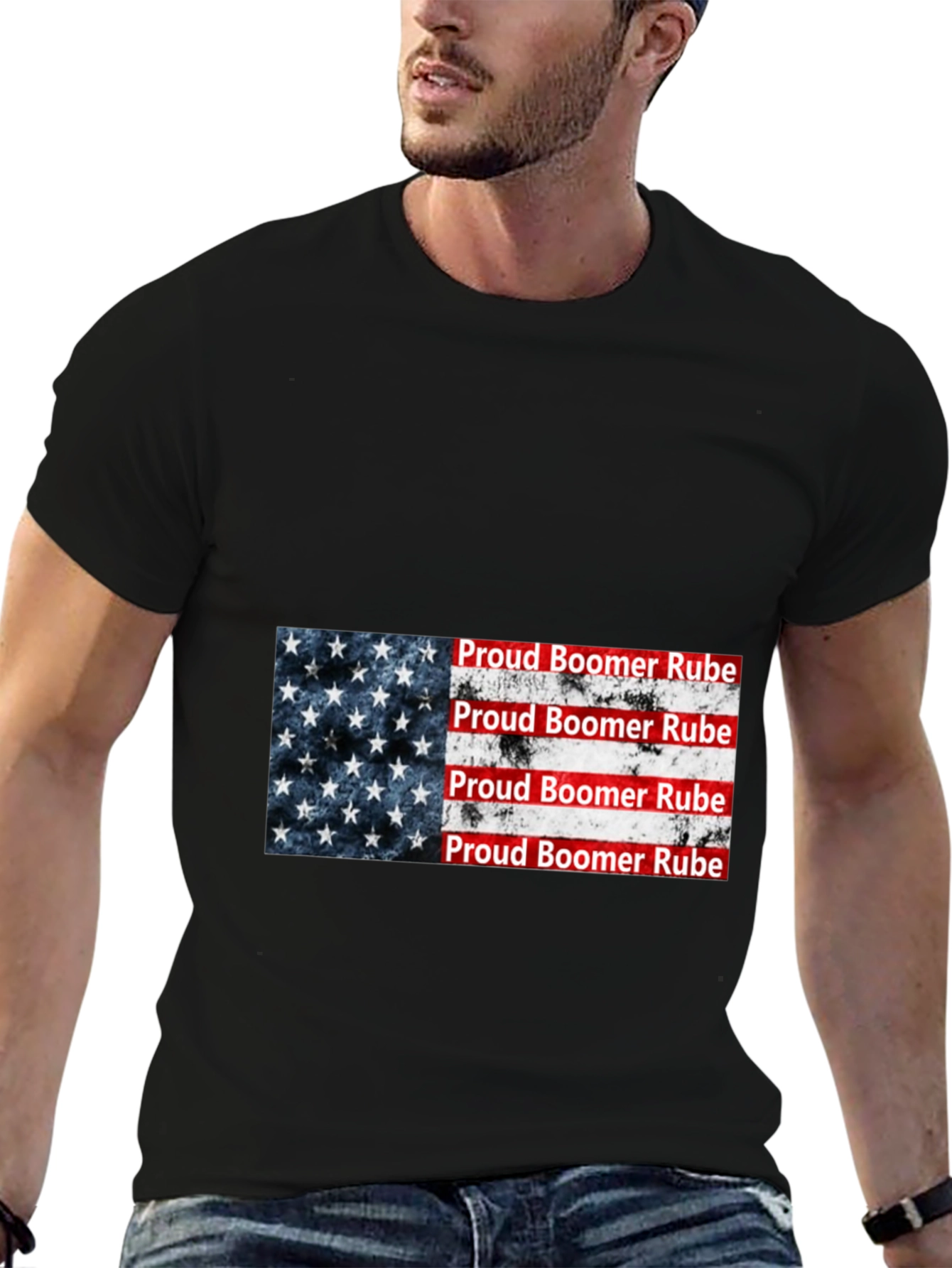 Black Proud Boomer Rube Graphic Tee view 6