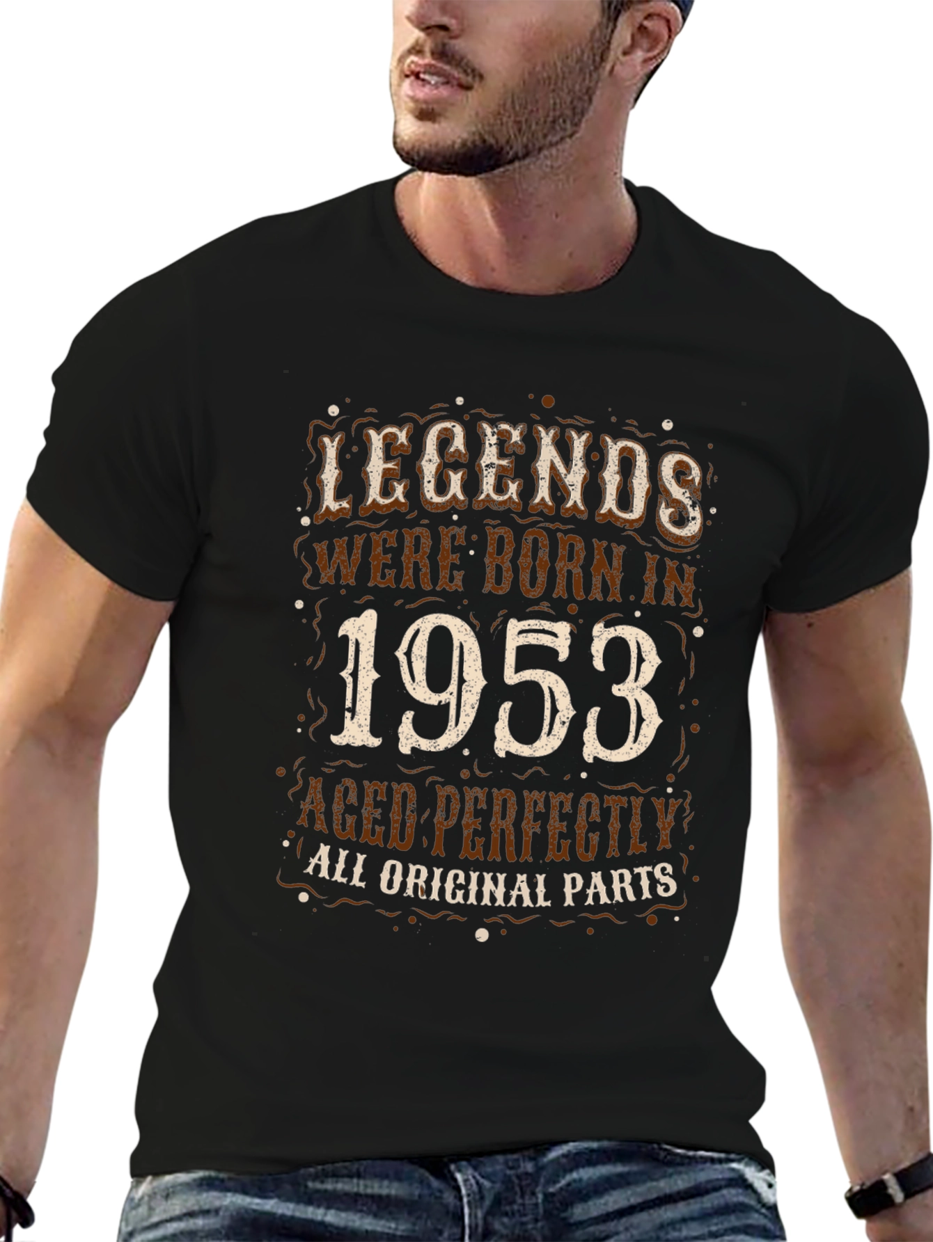 Black Legends Born in 1953 T-Shirt - Aged Perfectly view 6