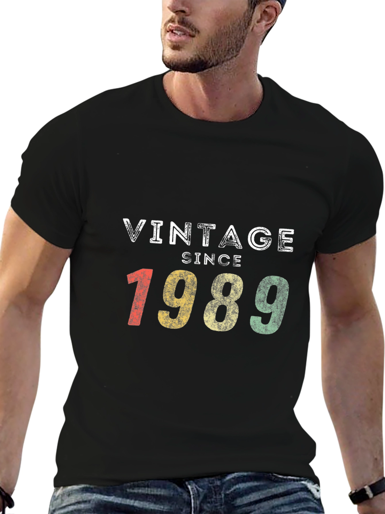 Black Vintage Since 1989 T-Shirt - Retro Birthday Gift view 6