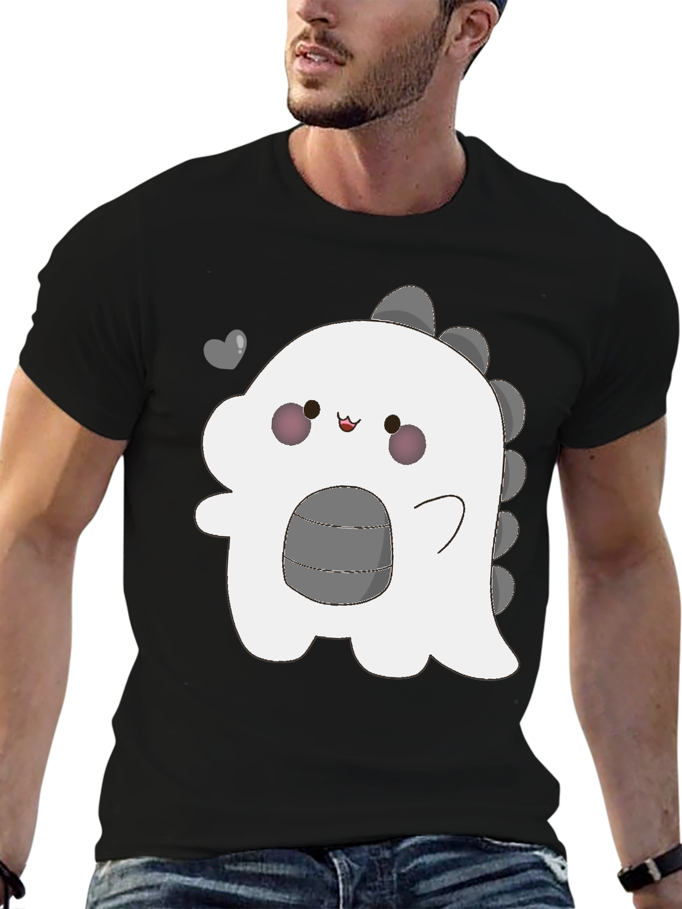 Black Kawaii Dinosaur Graphic Tee - Trendy Black T-Shirt view 6