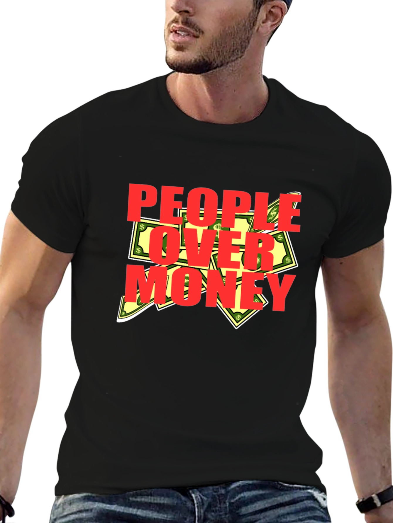 Black People Over Money Graphic T-Shirt view 6