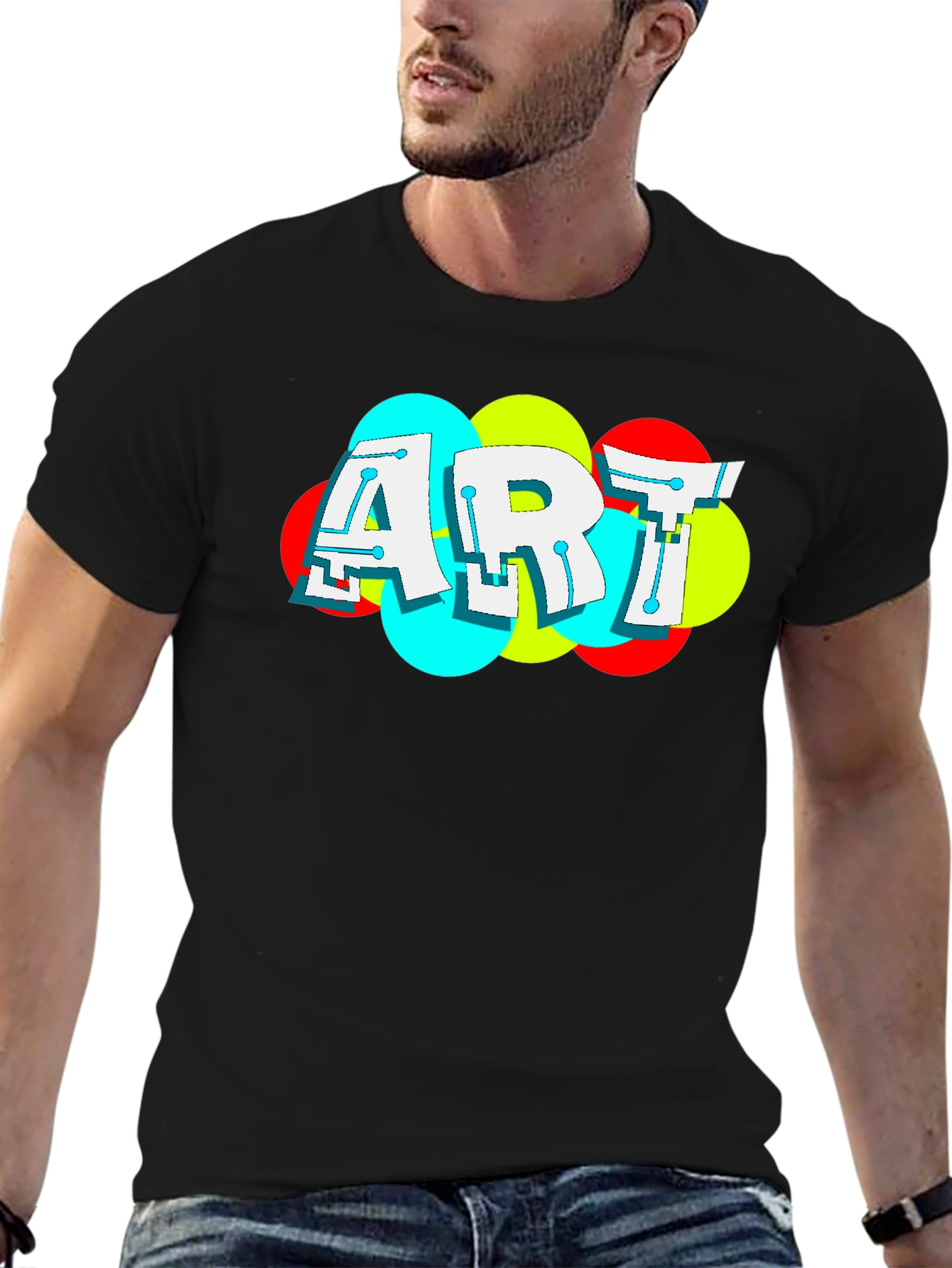 Black ART Graphic Tee - Bold Modern Design view 6