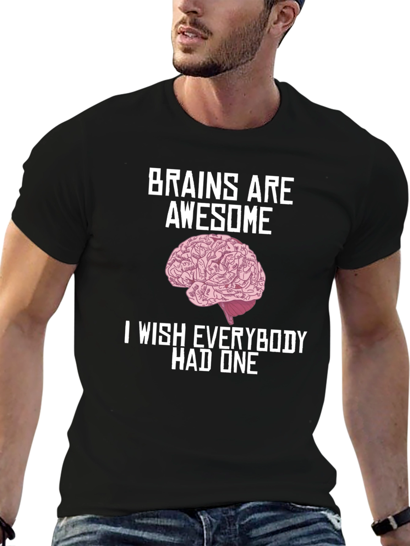 Black Brains Are Awesome Graphic T-Shirt view 6