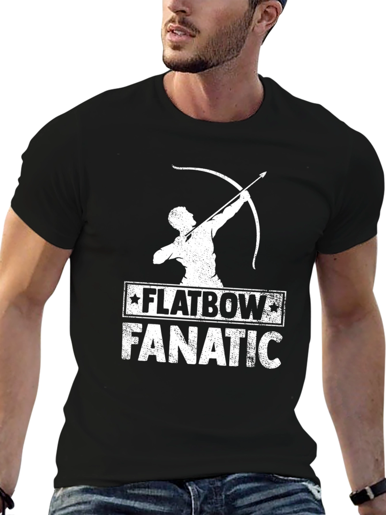 Black Flatbow Fanatic Graphic T-Shirt view 6