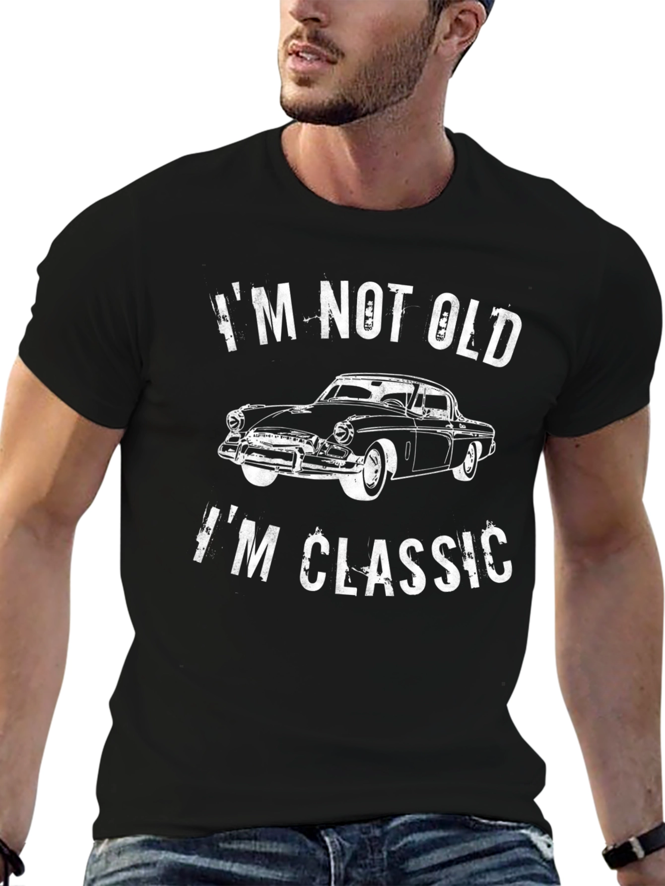 Black I'm Not Old, I'm Classic Car T-Shirt view 6