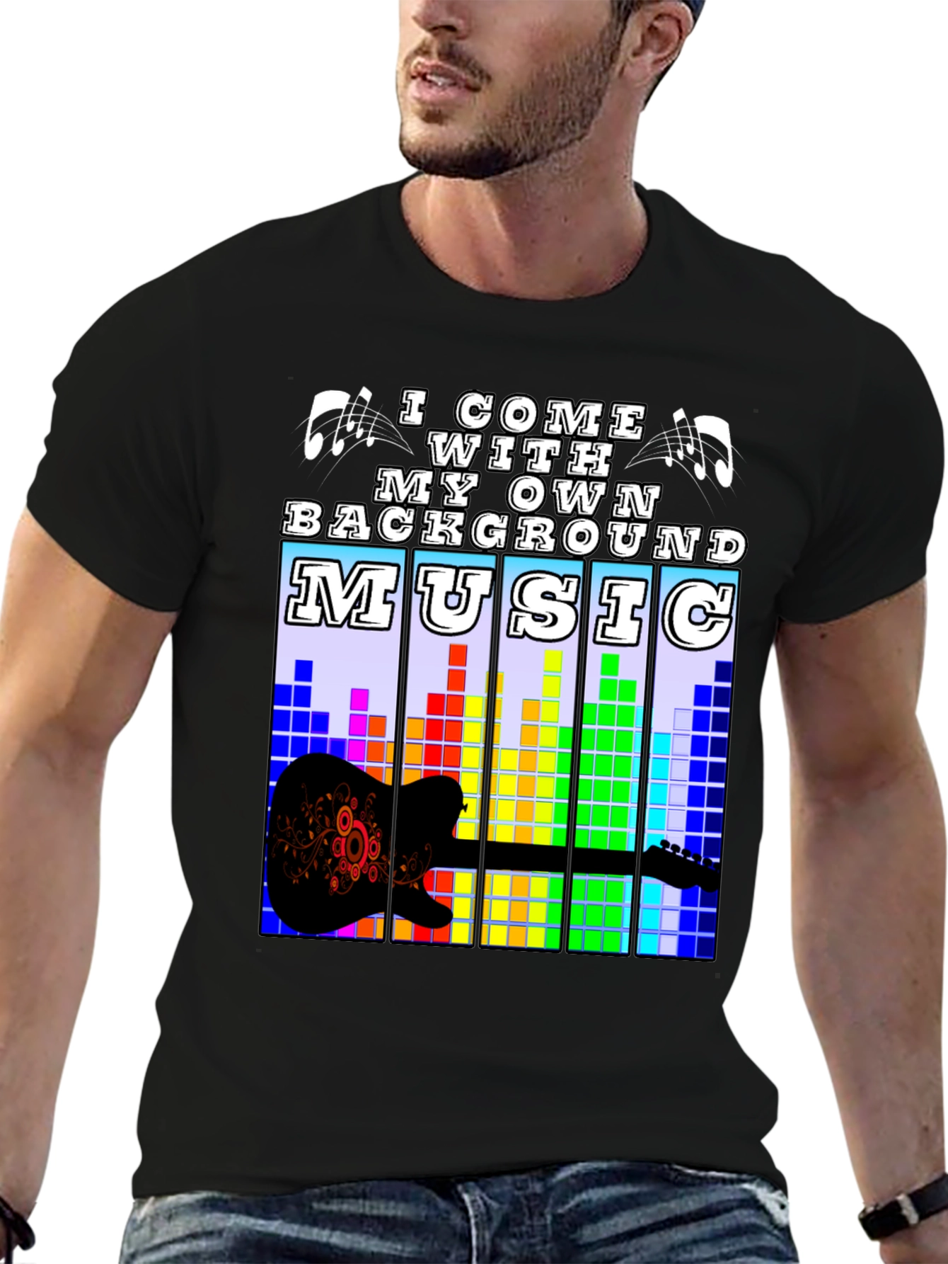 Black Music Lover's Graphic T-Shirt view 6