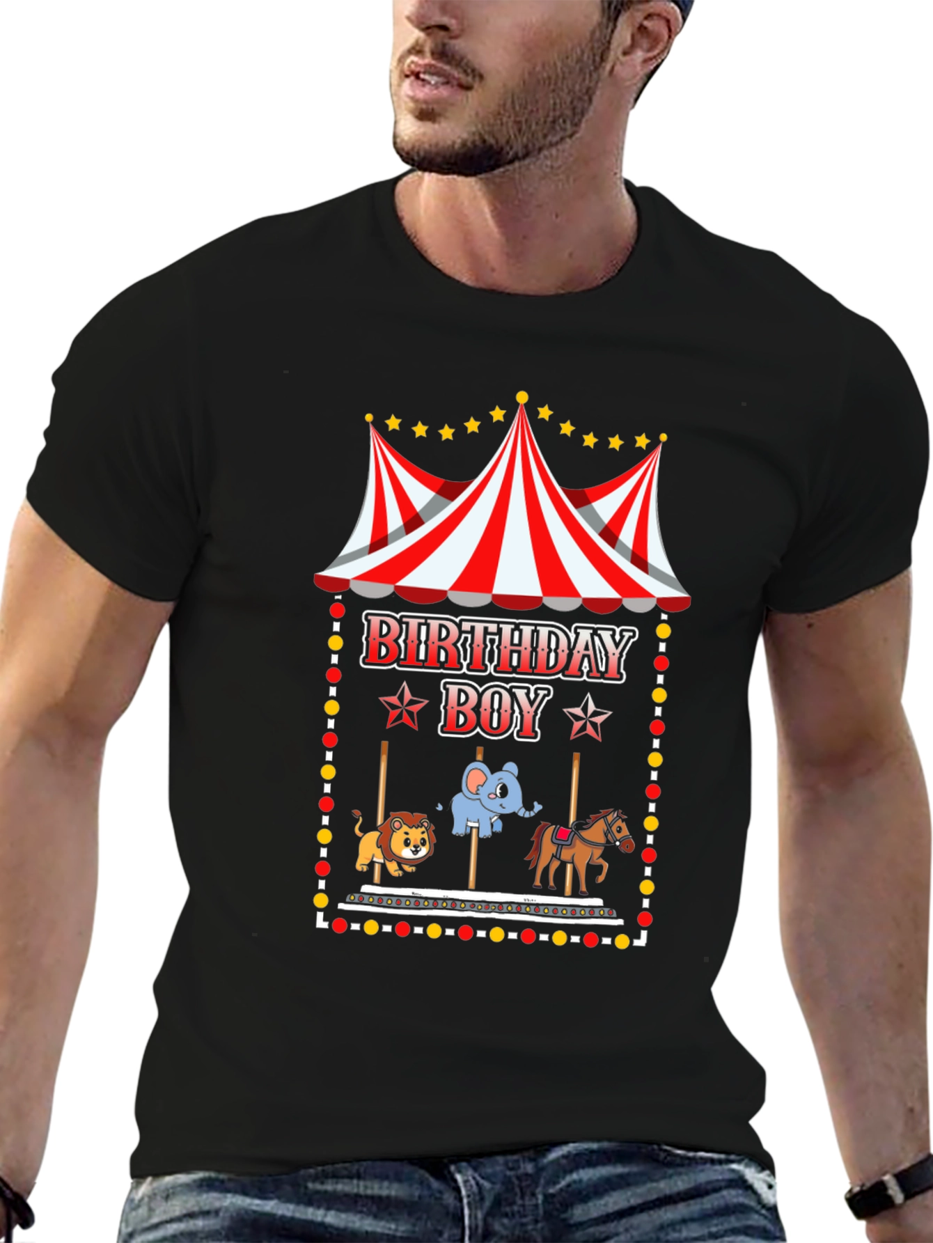 Black Birthday Boy Circus T-Shirt view 6