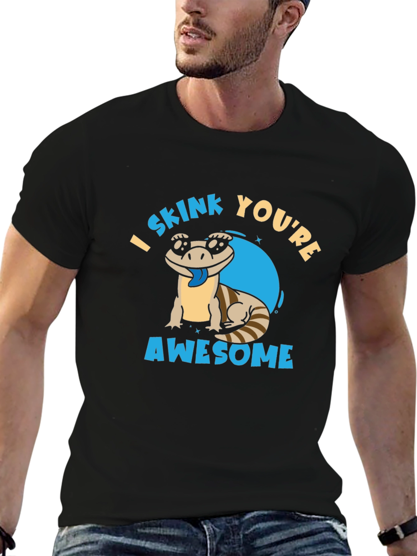 Black I Skink You're Awesome T-Shirt view 6
