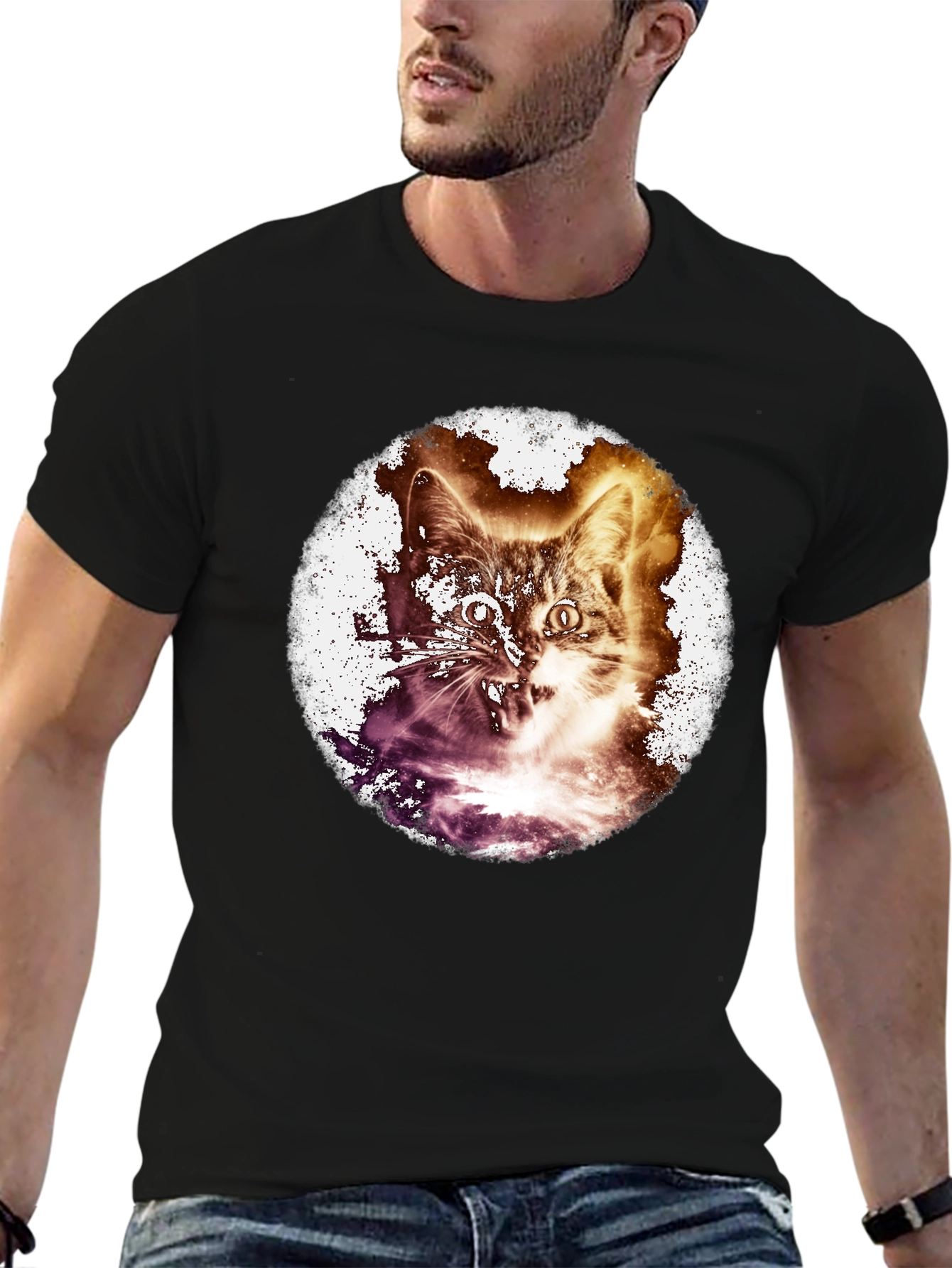 Black Cat Explosion T-Shirt view 6
