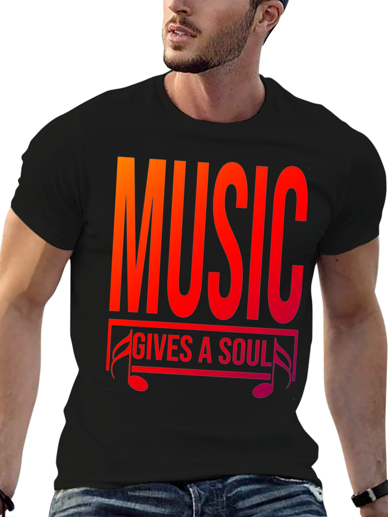 Black Music Gives A Soul T-Shirt view 6