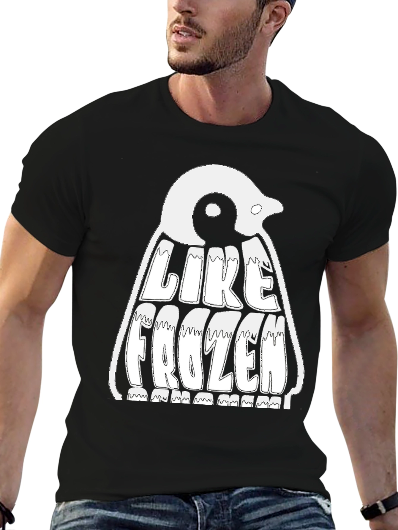 Black Penguin "Like Frozen" Graphic T-Shirt view 6