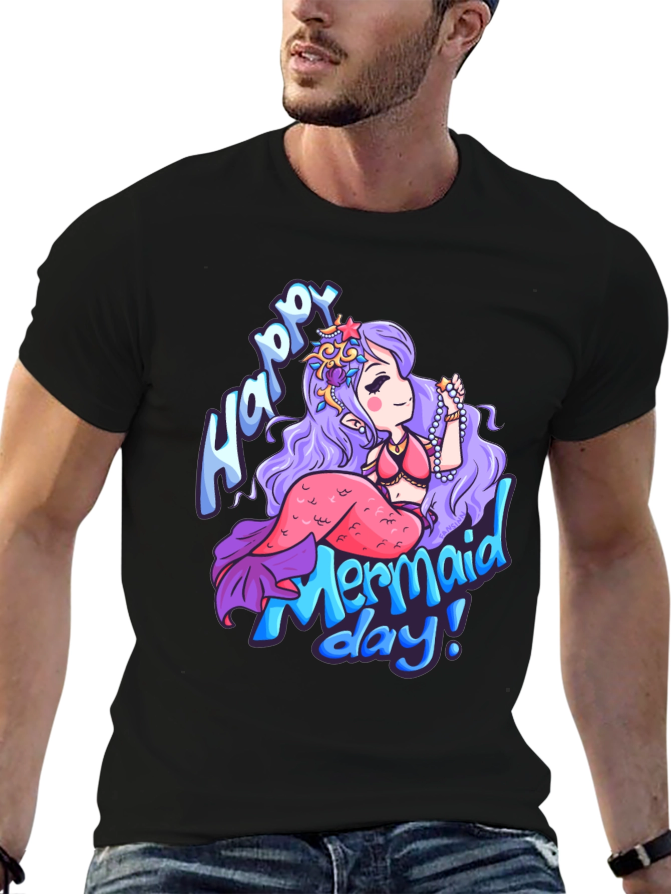 Happy Mermaid Day T-Shirt - Unique Graphic Tee - 6