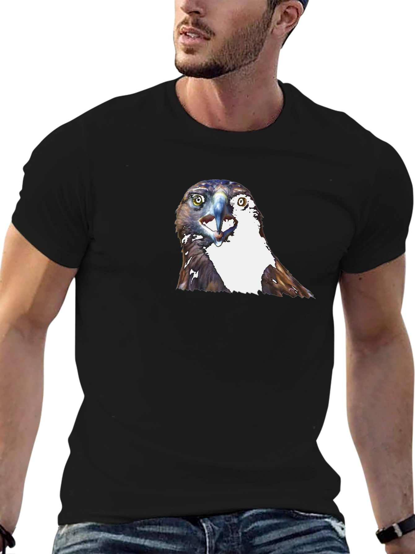Black Eagle Graphic Black T-Shirt view 6