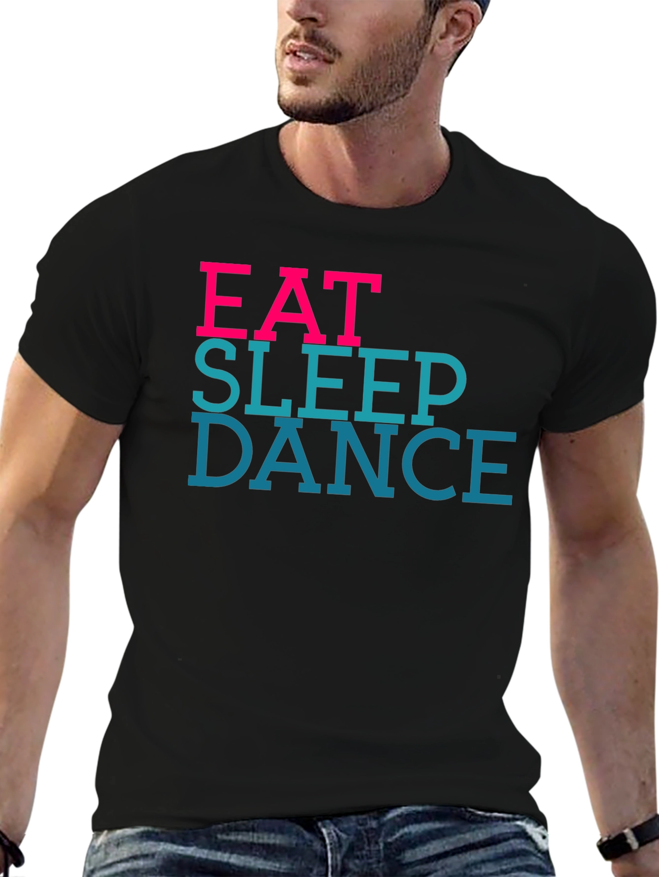 Black Eat Sleep Dance Black Graphic Tee view 6