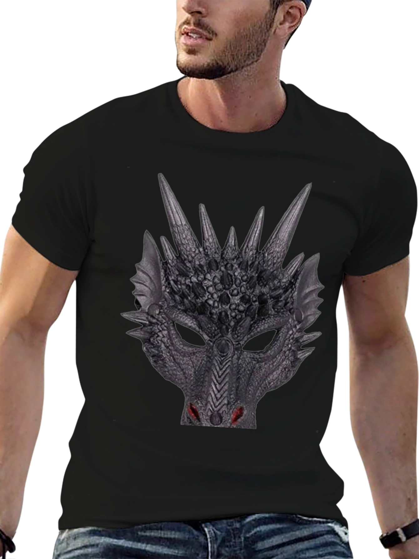 Black Dragon Graphic Black T-Shirt view 6