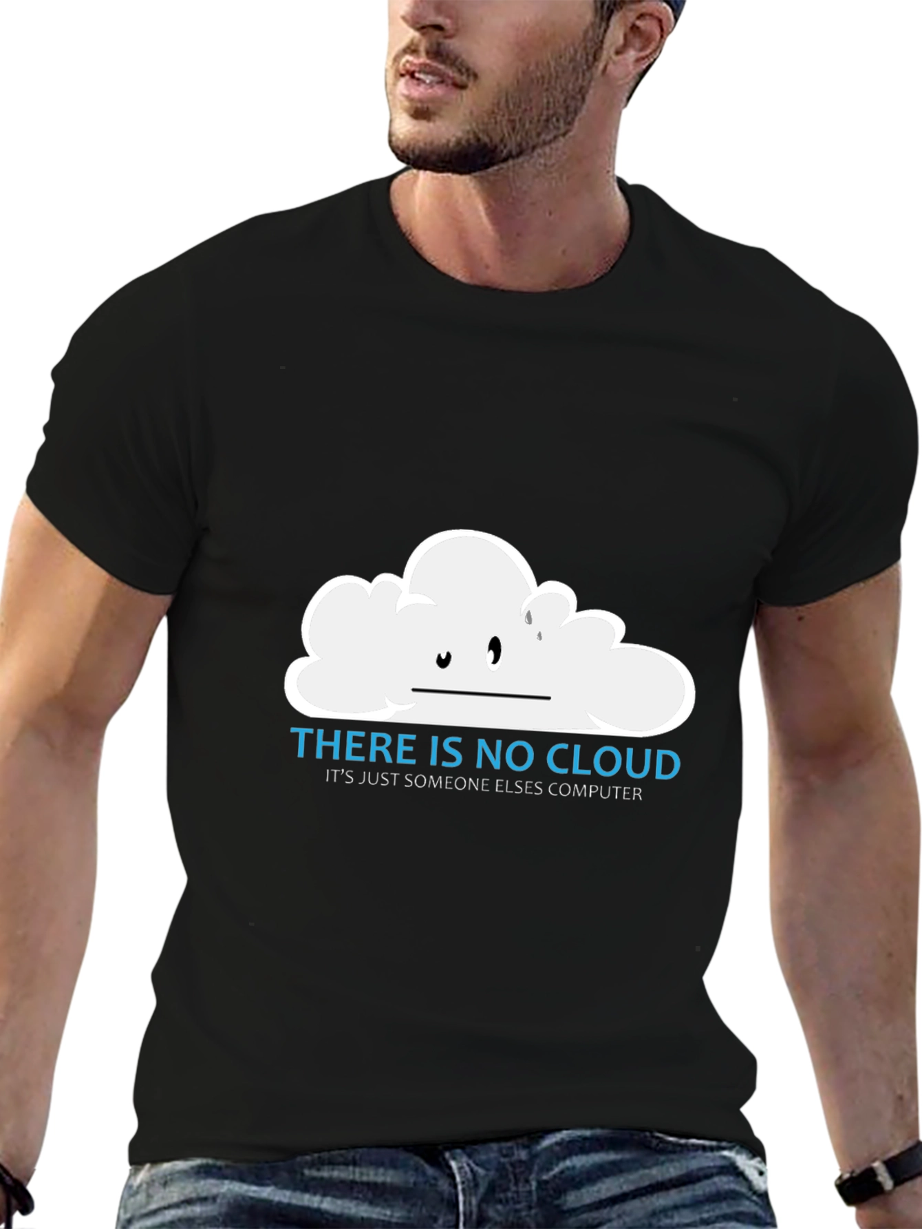 Black No Cloud Funny Tech T-Shirt - Programmer Gift view 6