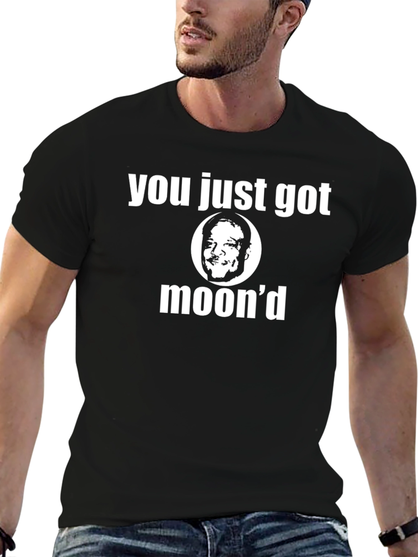Black You Just Got Moon'd T-Shirt - Black view 6