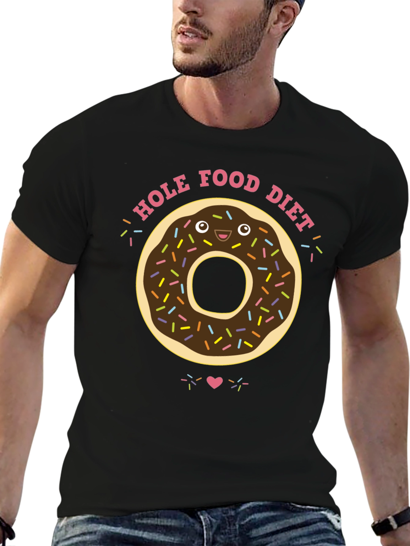 Black Hole Food Diet Donut T-Shirt view 6