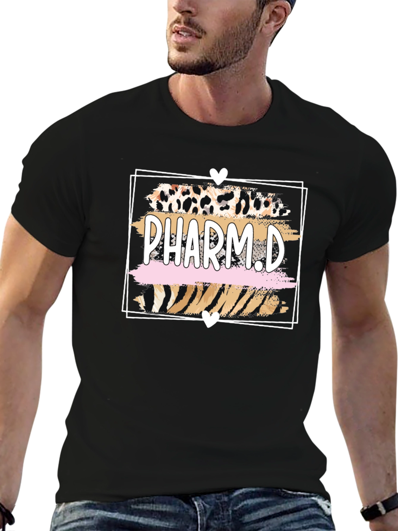 Black Pharm.D Leopard Print T-Shirt view 6