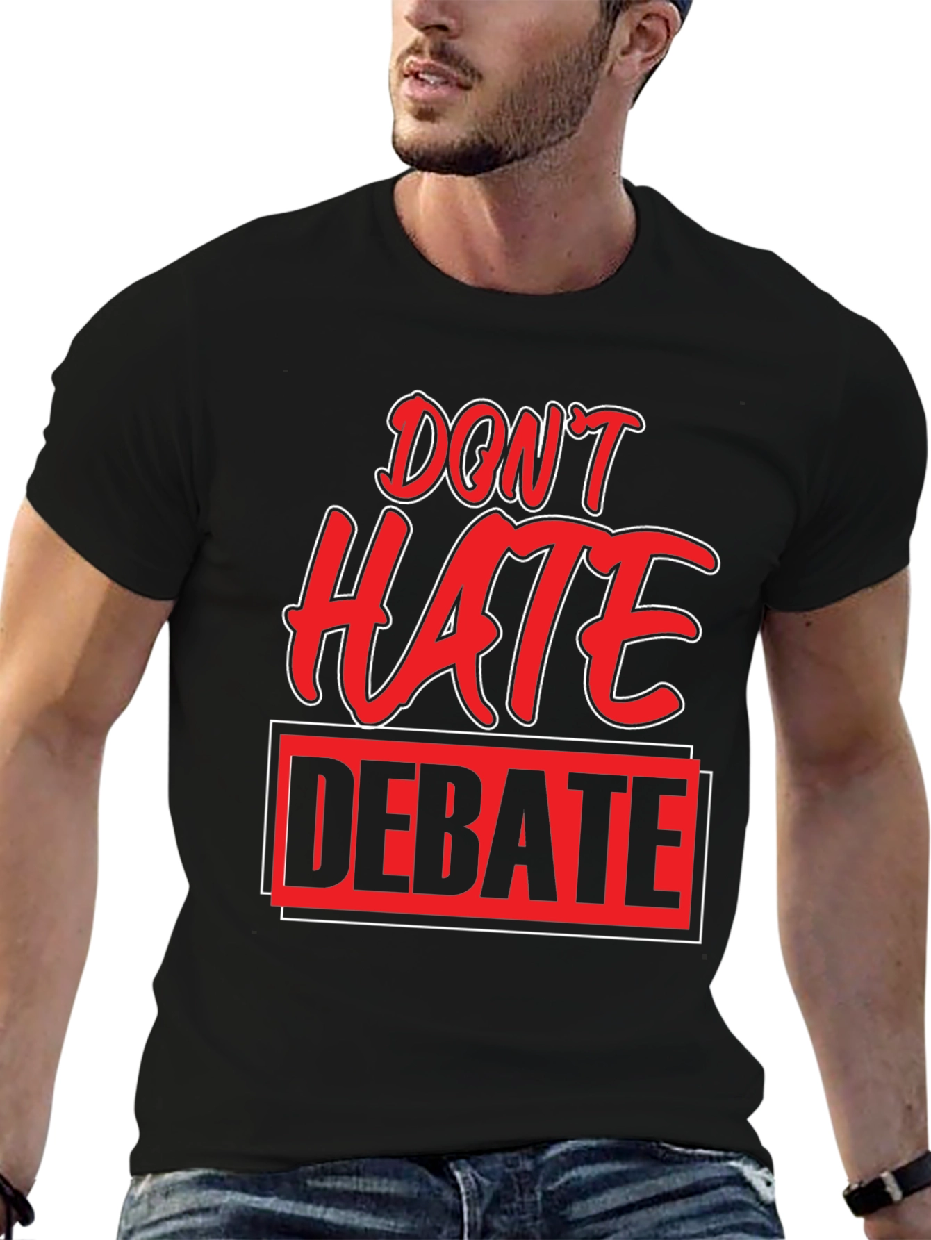 Don't Hate Debate Graphic Tee - 6