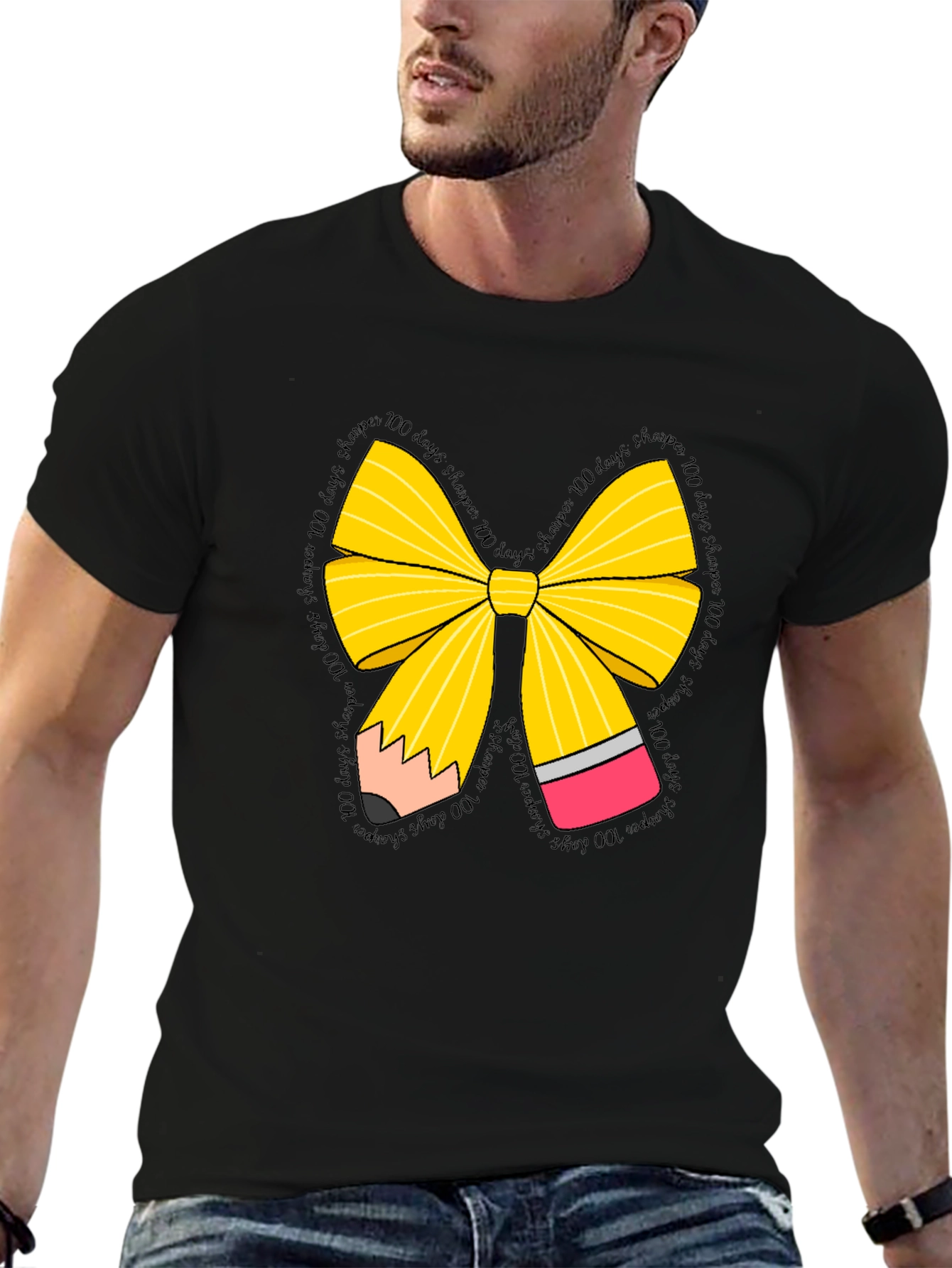 100 Days Sharper Pencil Bow T-Shirt - 6