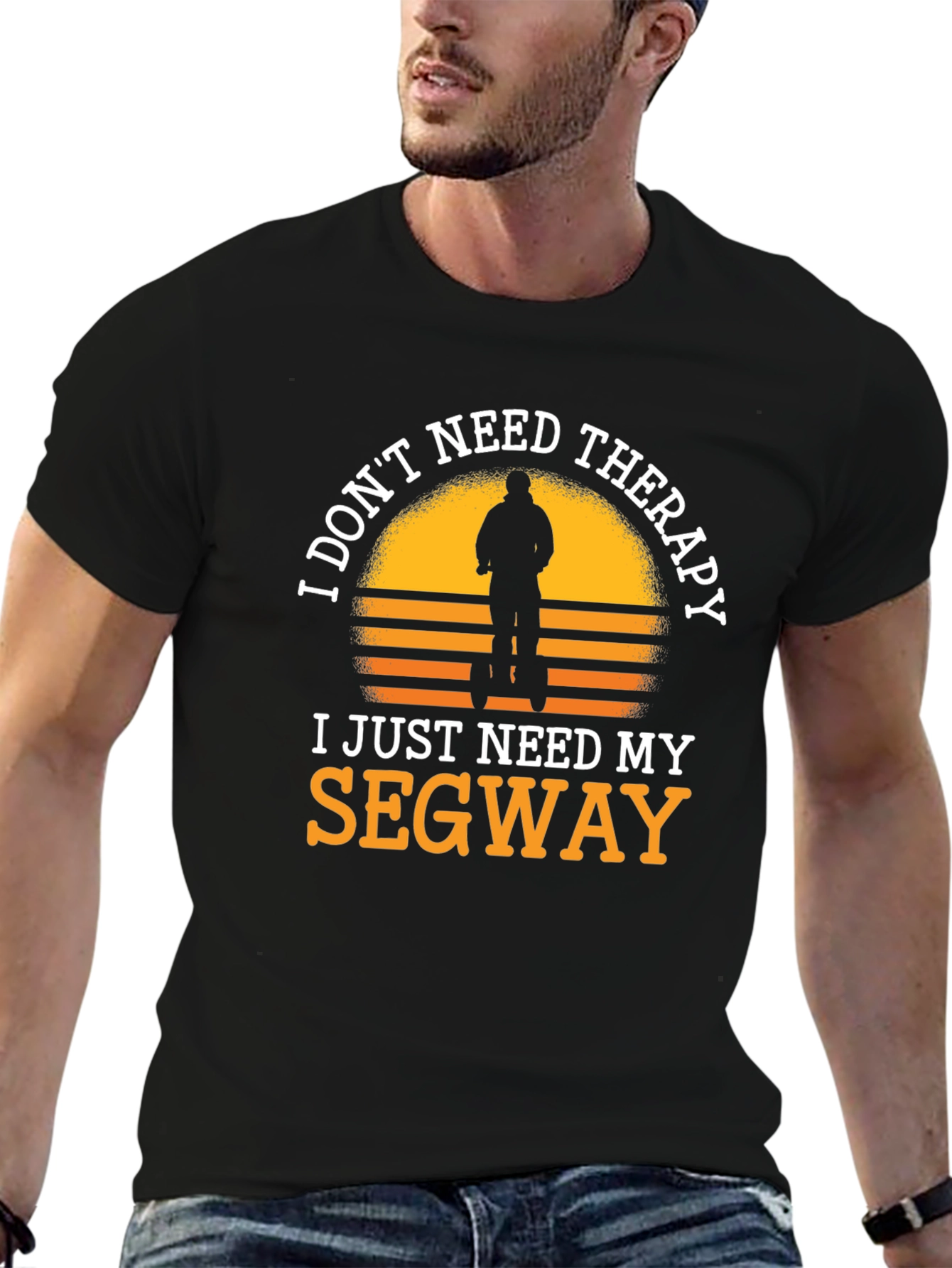 Black I Just Need My Segway Graphic T-Shirt view 6