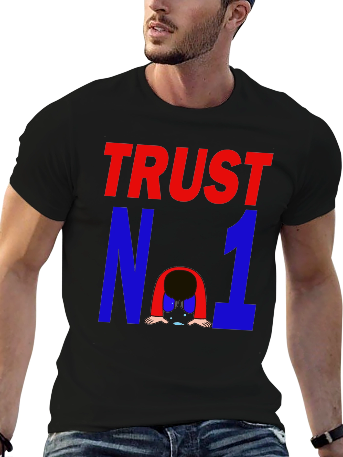 Black Trust No One Graphic Tee - Mens view 6