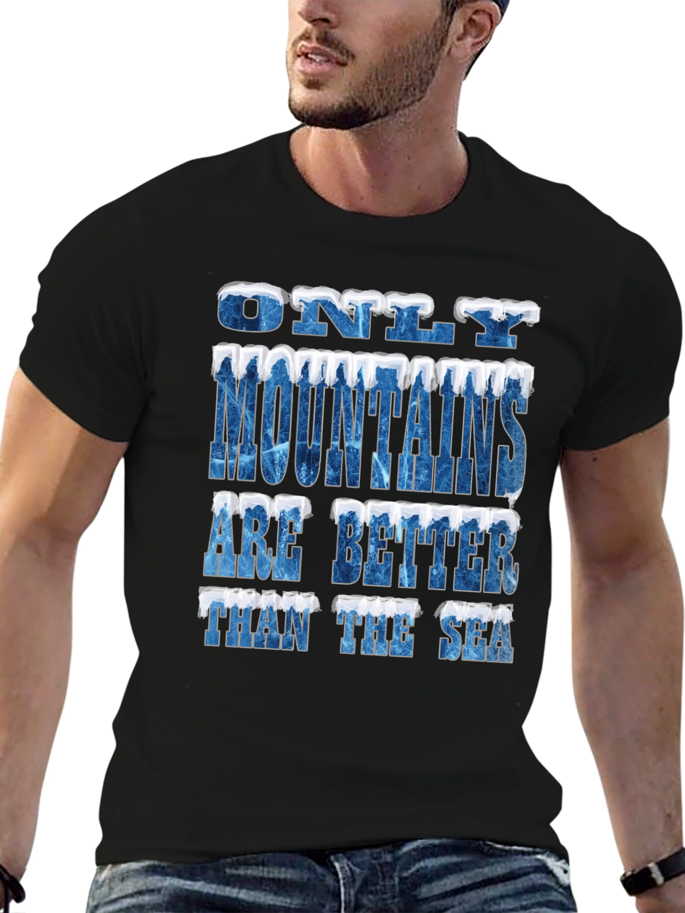 Black Mountains Are Better Than The Sea T-Shirt view 6