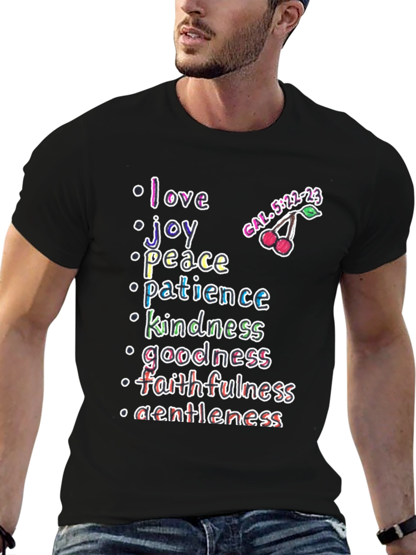 Black Fruit of the Spirit Graphic T-Shirt view 6