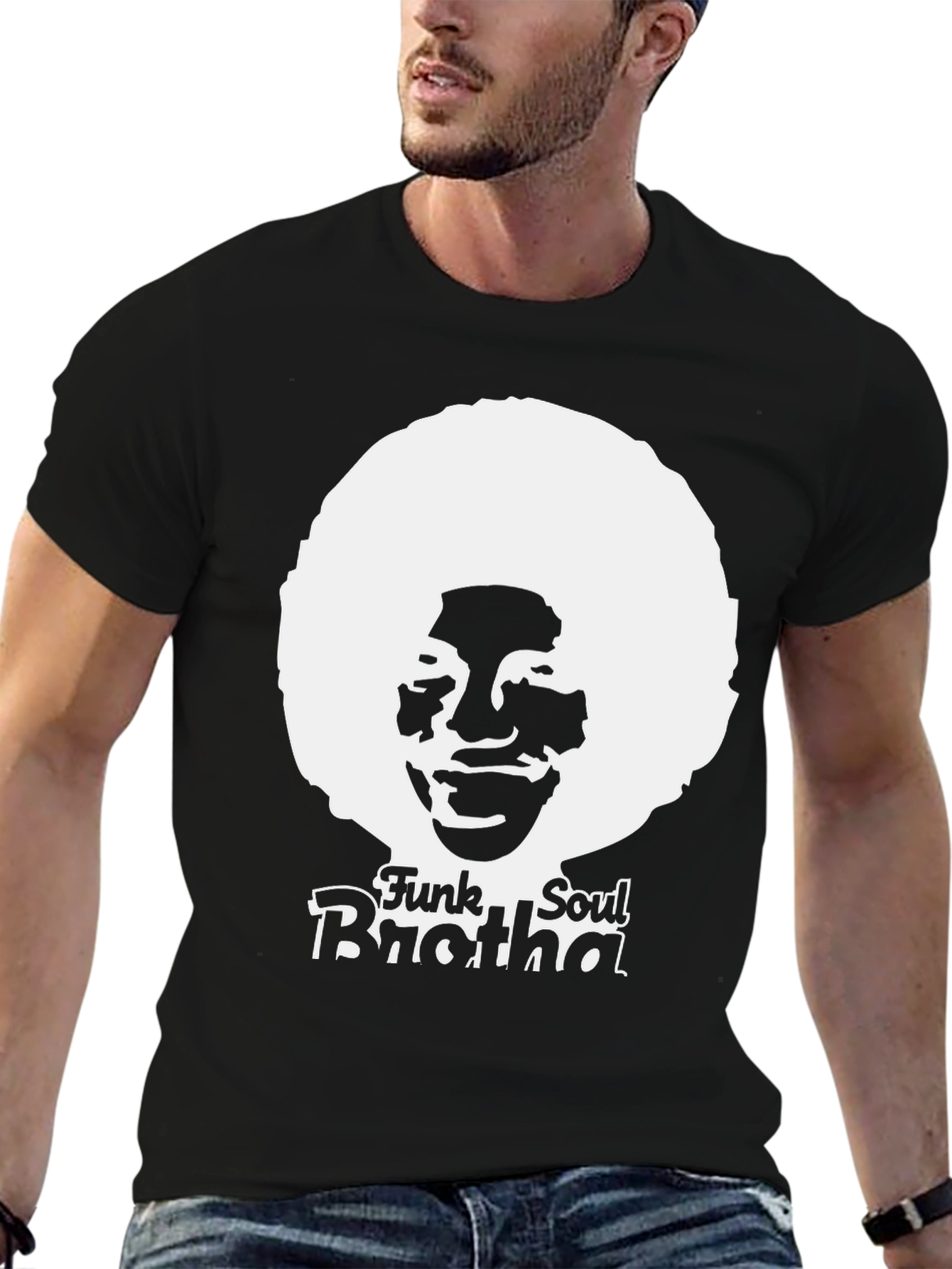 Black Funk Soul Brotha Graphic Tee view 6