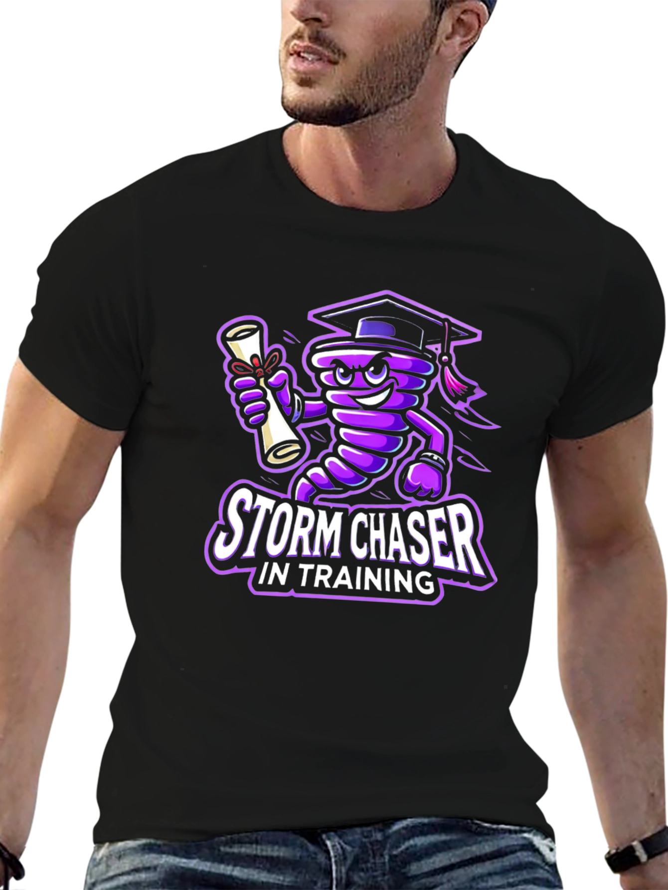 Black Storm Chaser in Training T-Shirt - Black view 6