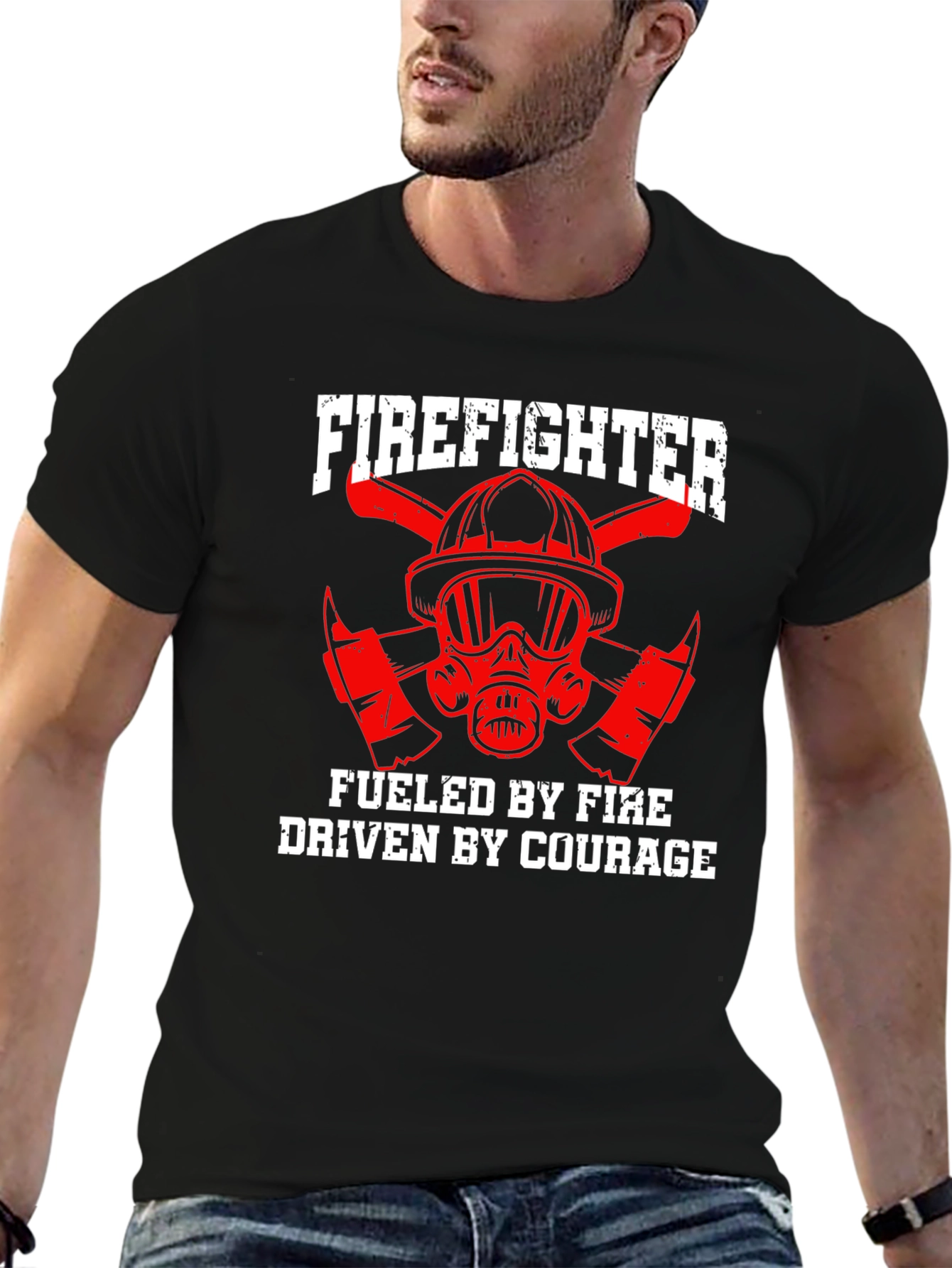 Firefighter Fueled By Fire Driven By Courage T-Shirt - 6