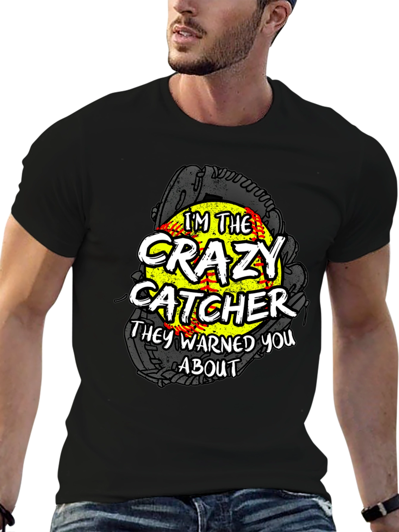 Crazy Catcher Softball Graphic Tee - 6