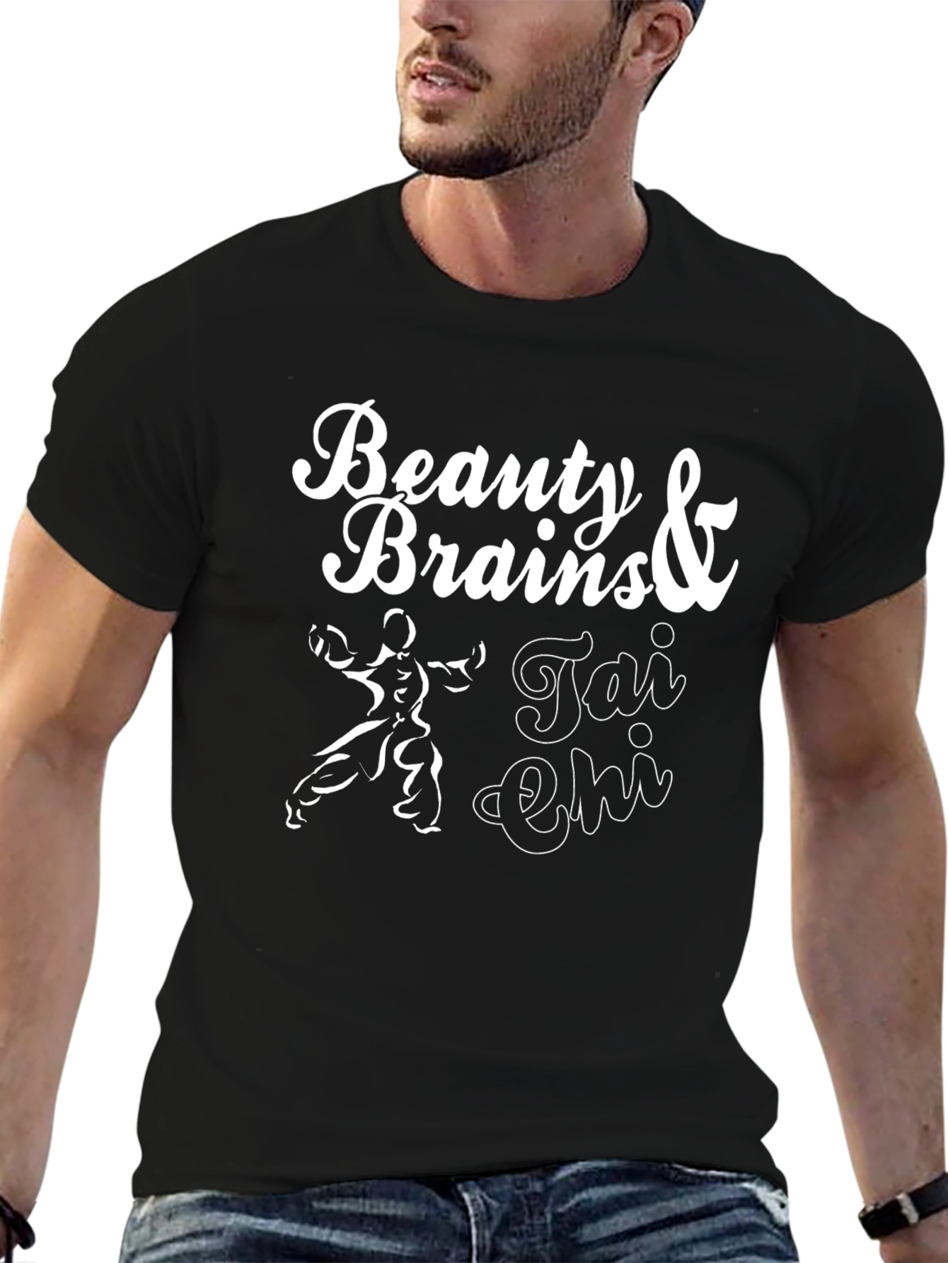 Black Beauty & Brains Tai Chi T-Shirt view 6