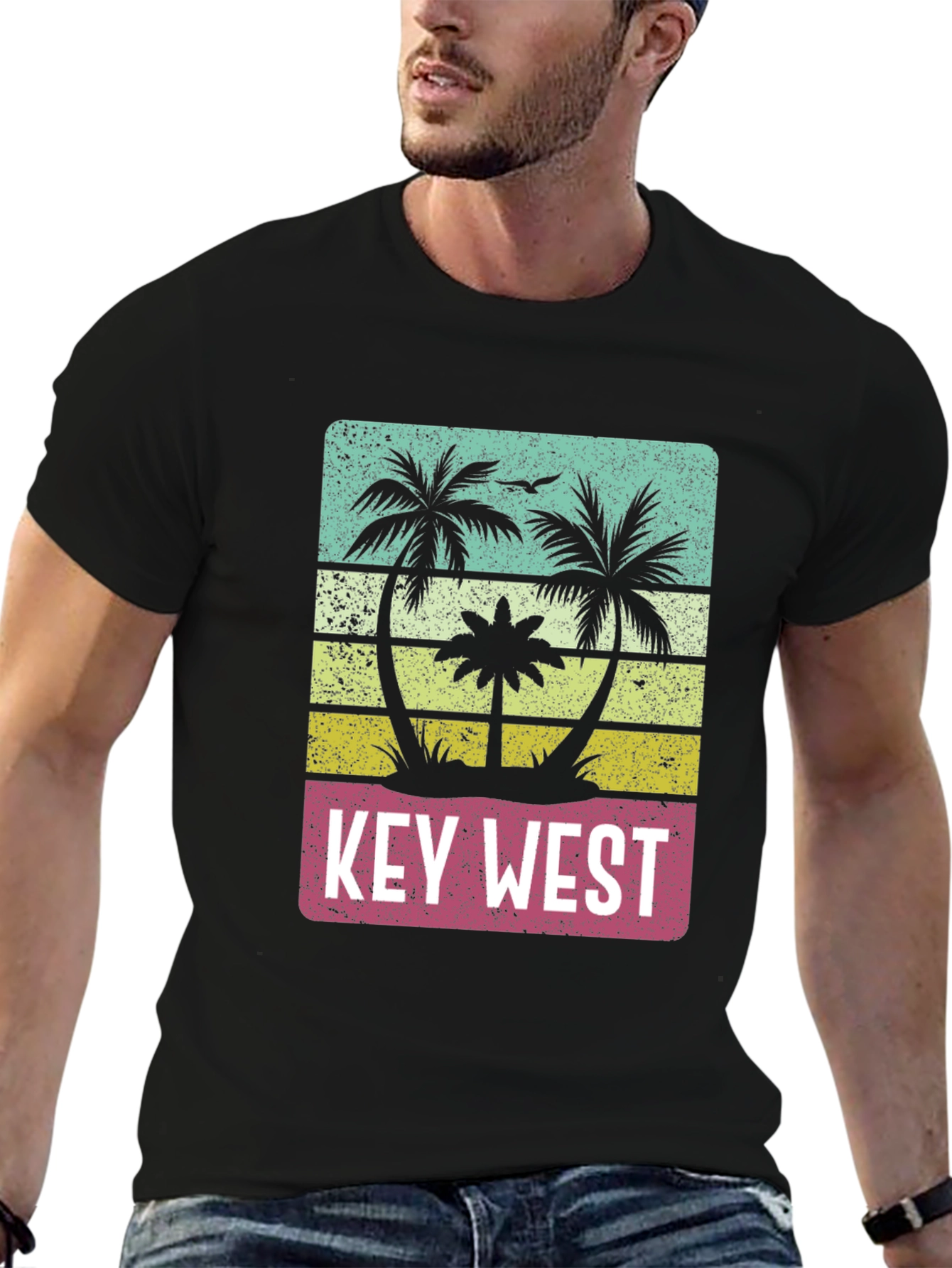 Key West Palm Tree T-Shirt - Retro Style - 6