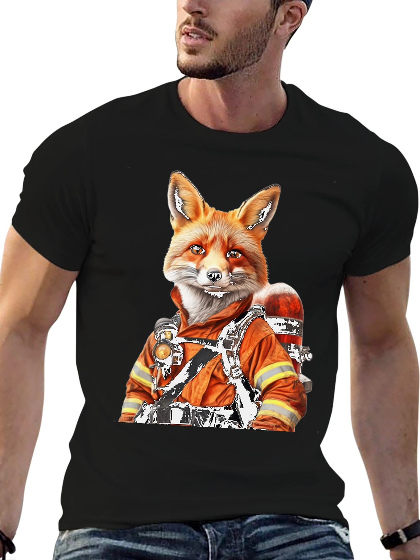 Black Fox Firefighter T-Shirt view 6