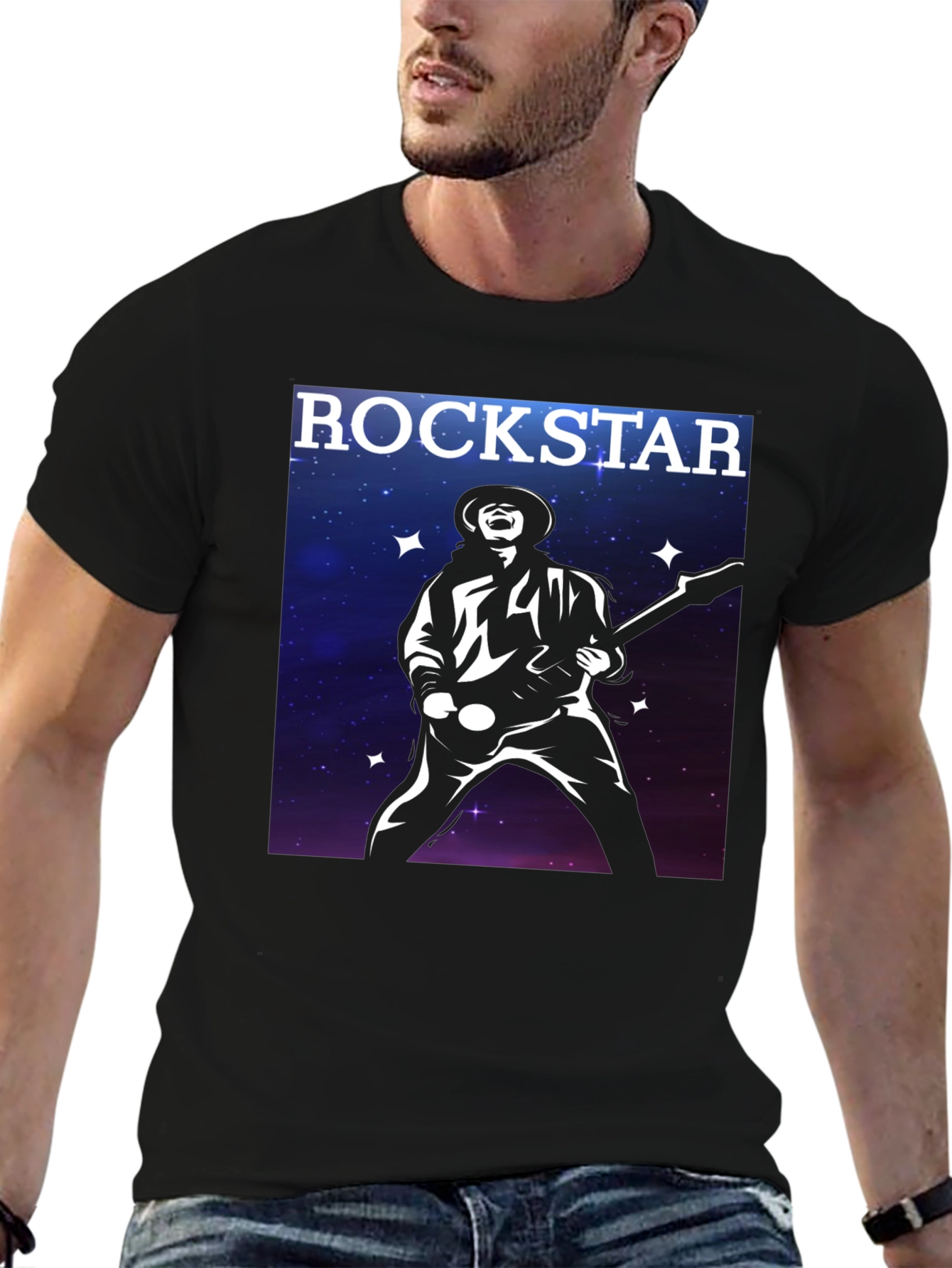 Rockstar Guitarist Black T-Shirt - 6