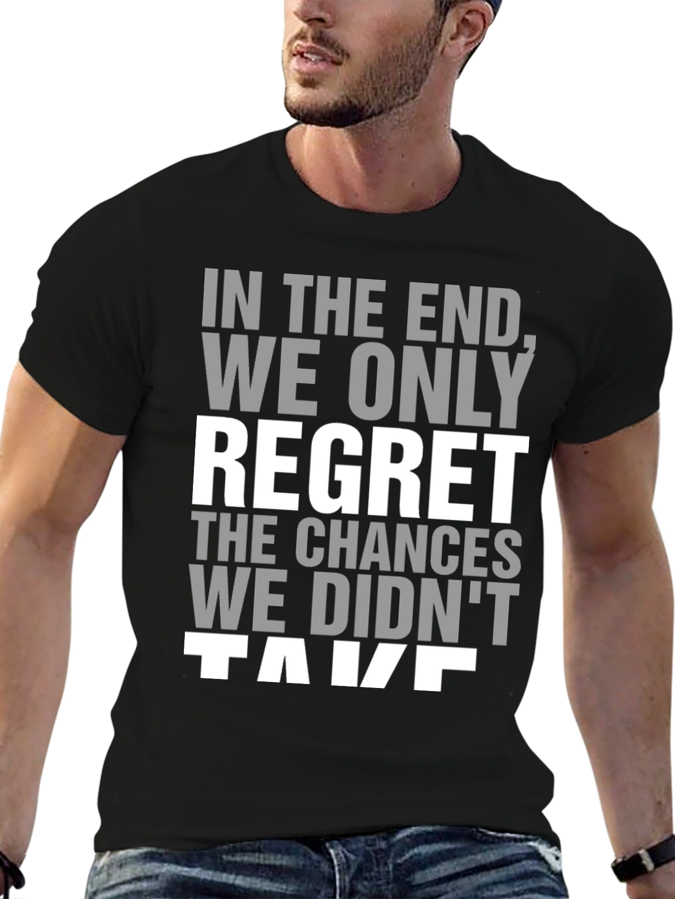 Black In the End Regret Tee - Black Inspirational T-Shirt view 6
