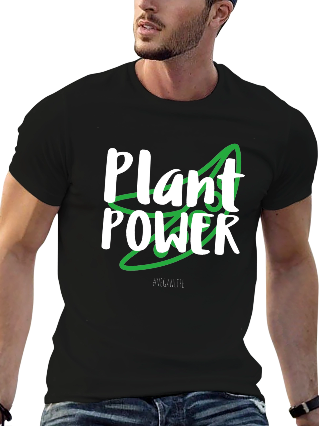 Plant Power Vegan T-Shirt - Black - 6