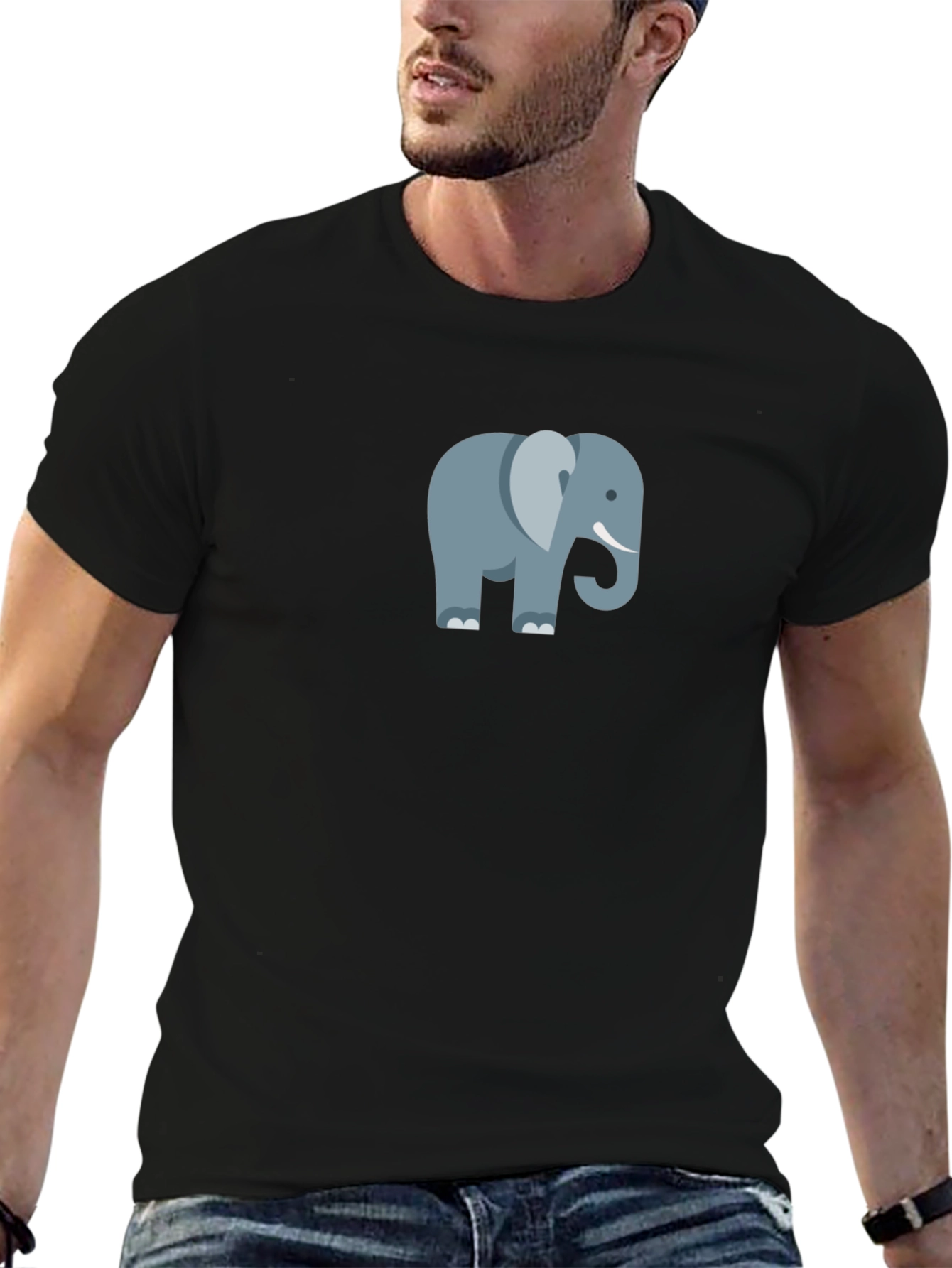 Black Elephant Graphic Tee - Casual Comfort view 6