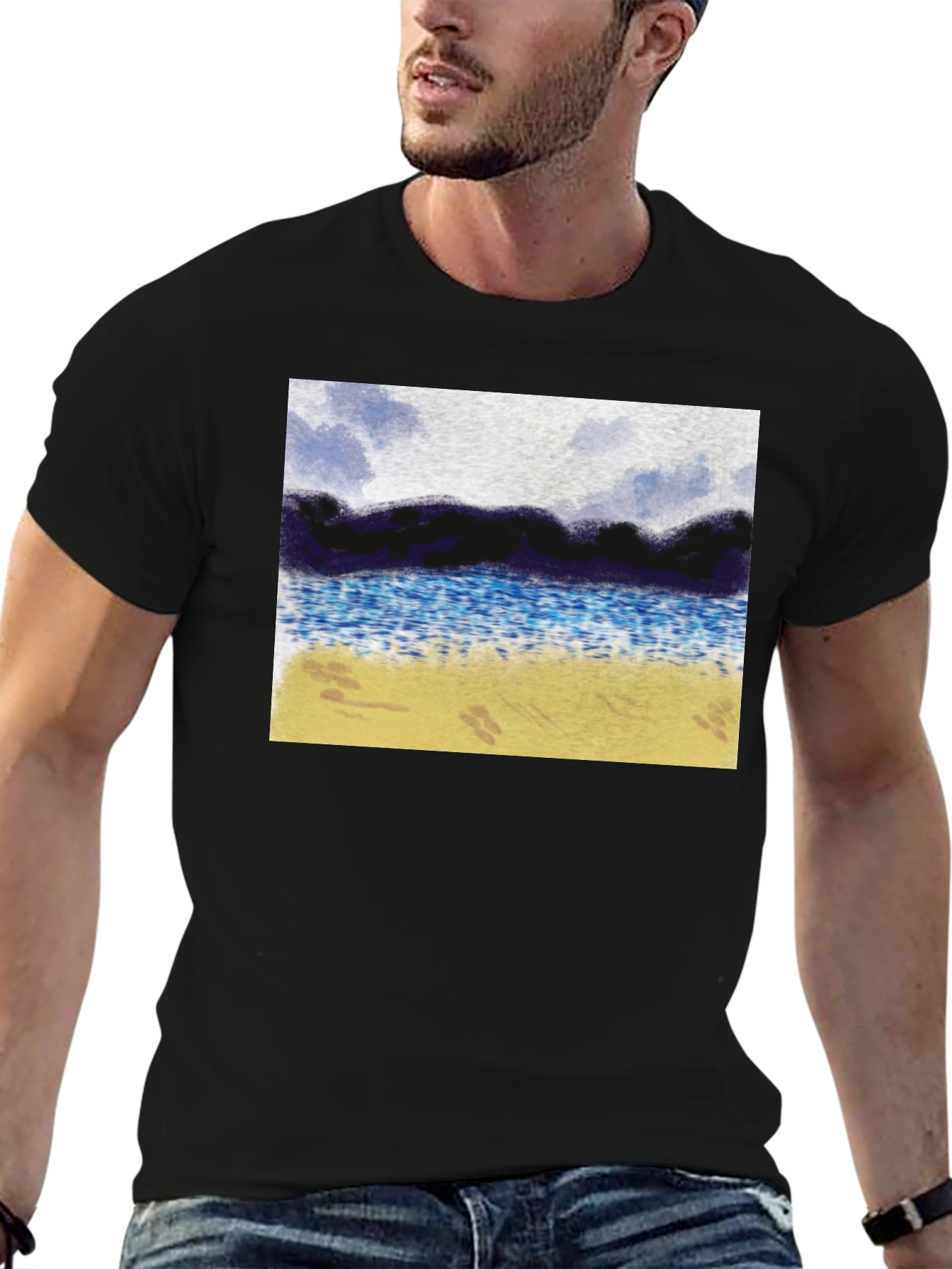Black Beachfront T-Shirt - Coastal Style view 6