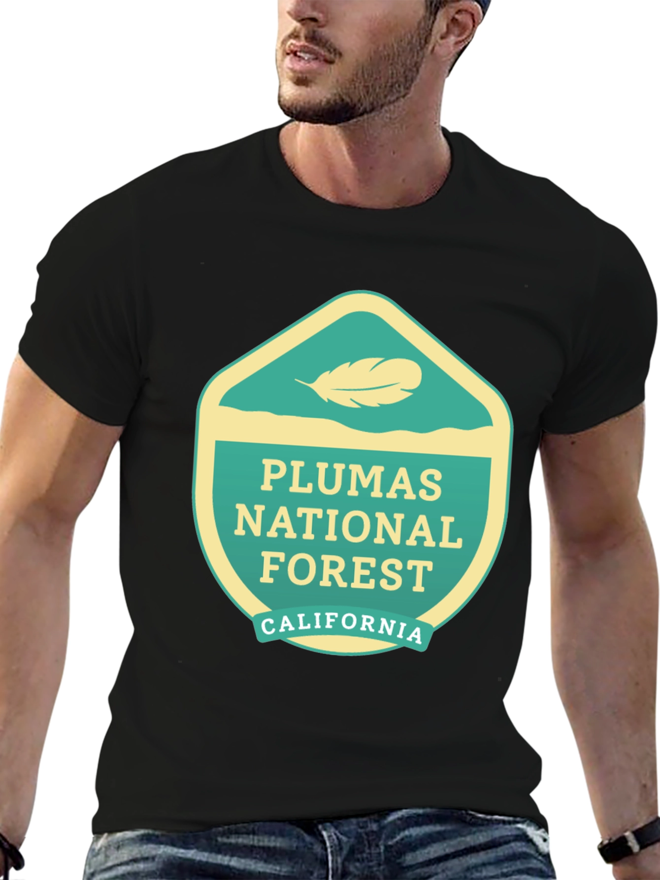 Black Plumas National Forest Graphic Tee - Black view 6