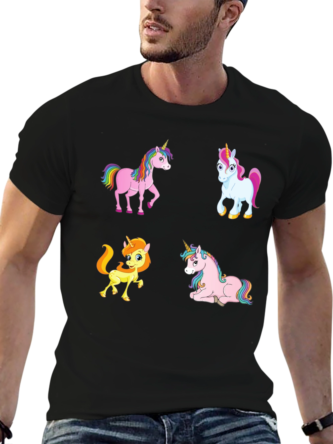 Black Unicorn Graphic Tee - Whimsical & Fun! view 6