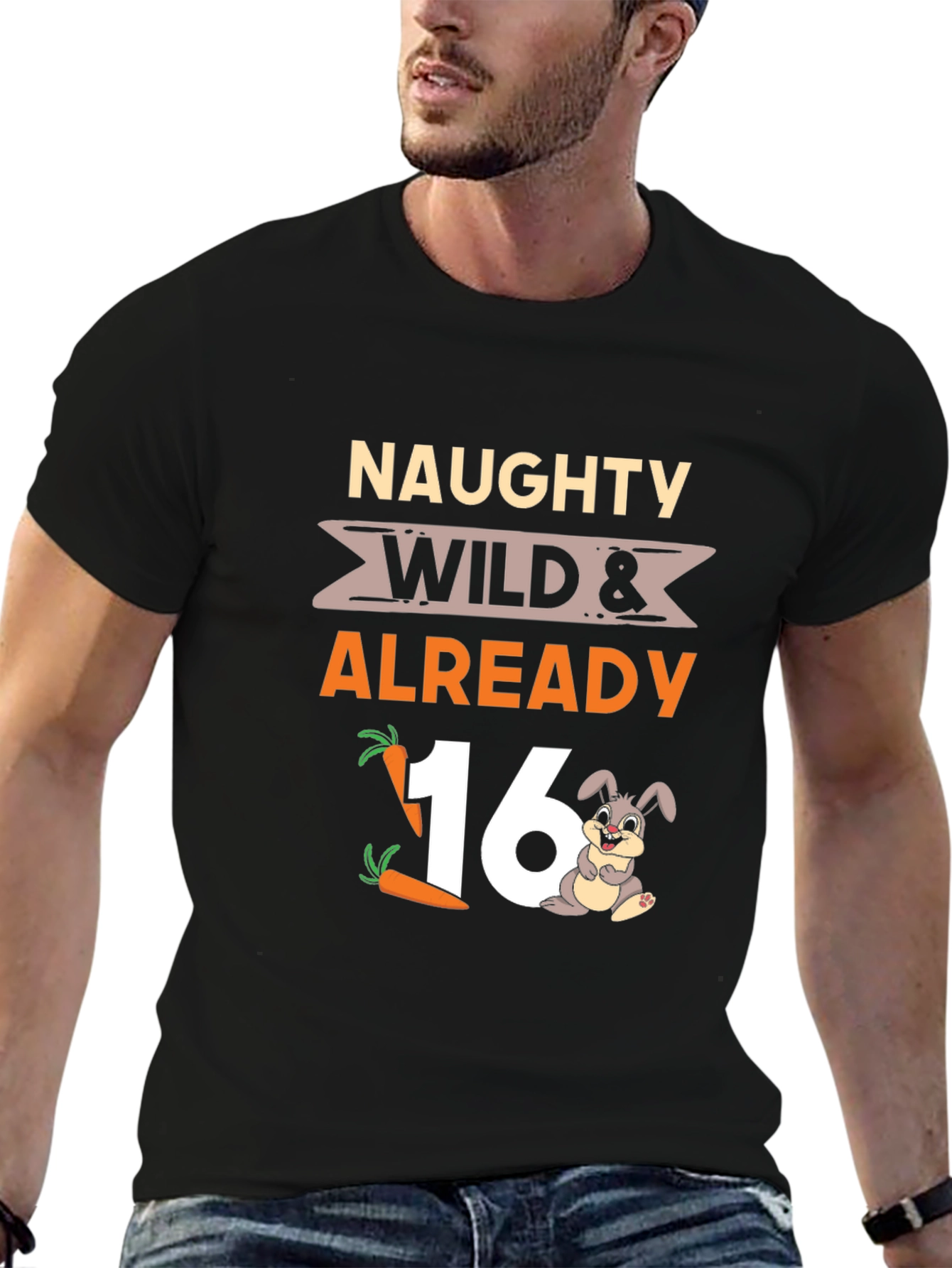 Black Naughty Wild & Already 16 T-Shirt view 6